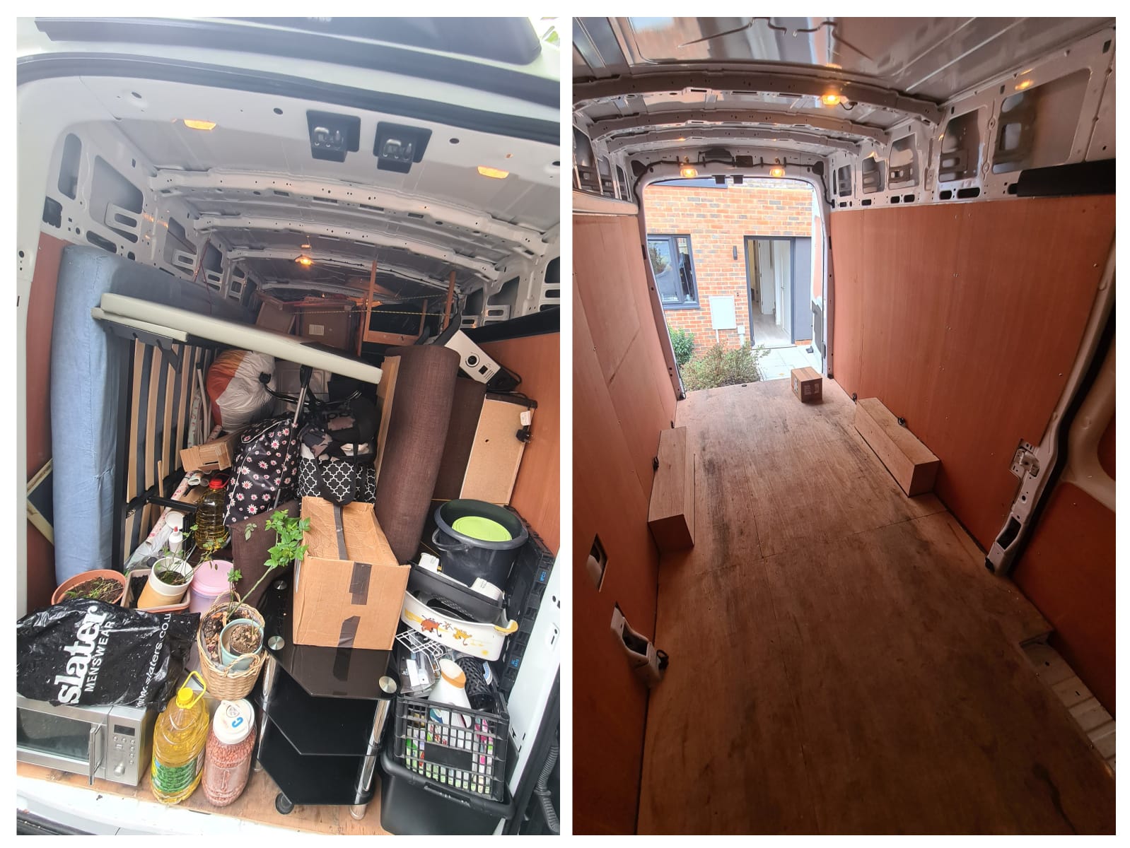 Removals van loaded for transport